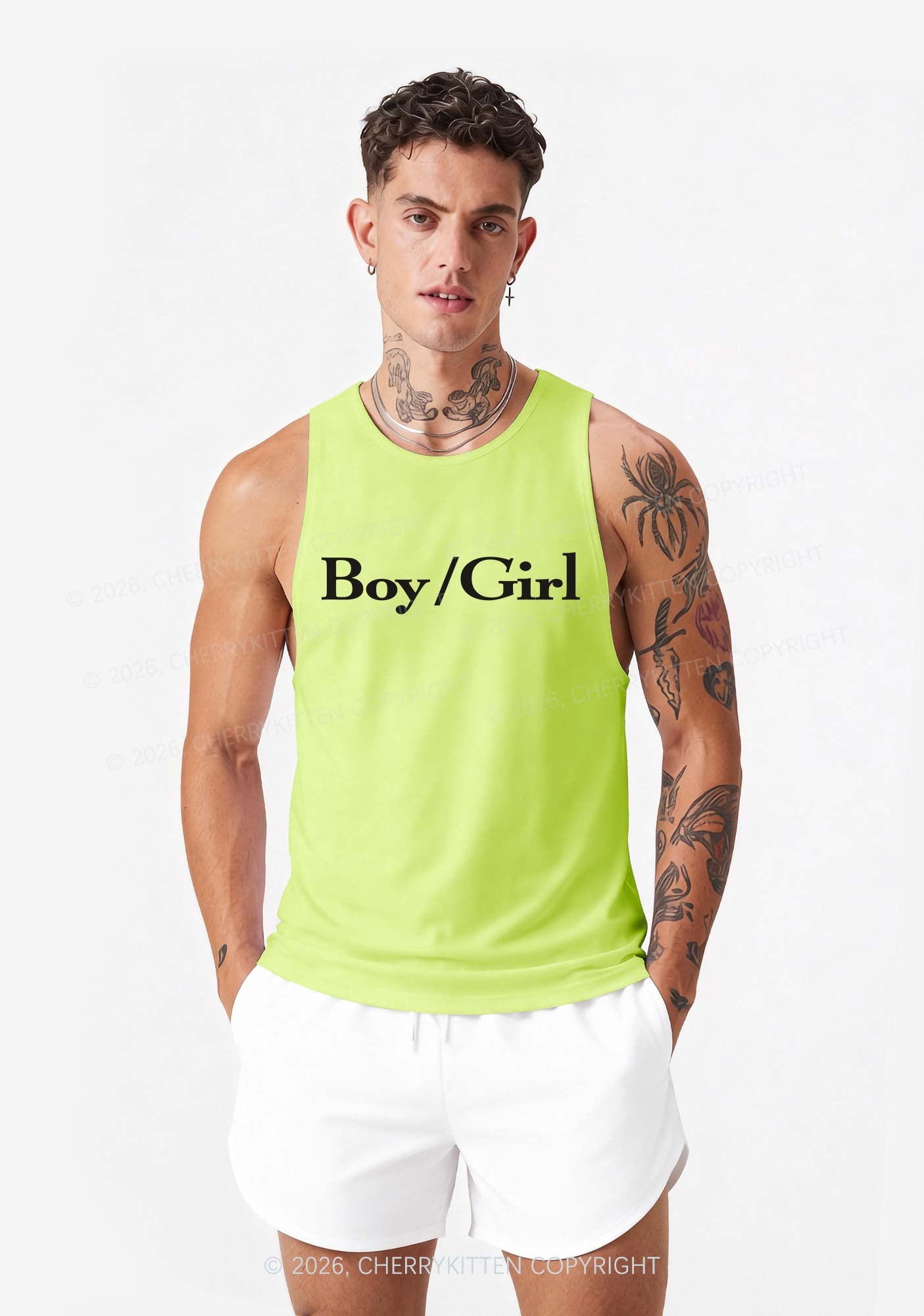 Boy Or Girl Pride Y2K Men Racerback Tank Top Cherrykitten