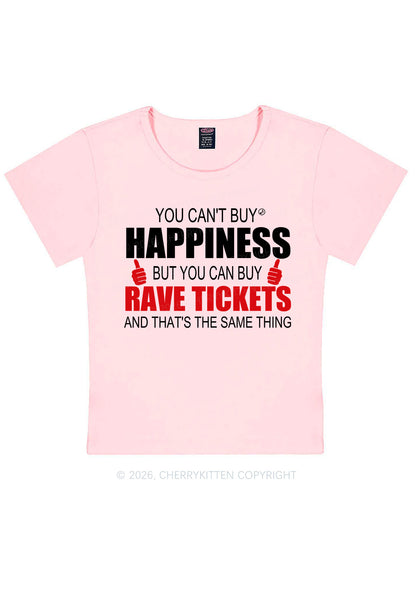 Happiness Rave Tickets Y2K Baby Tee Cherrykitten