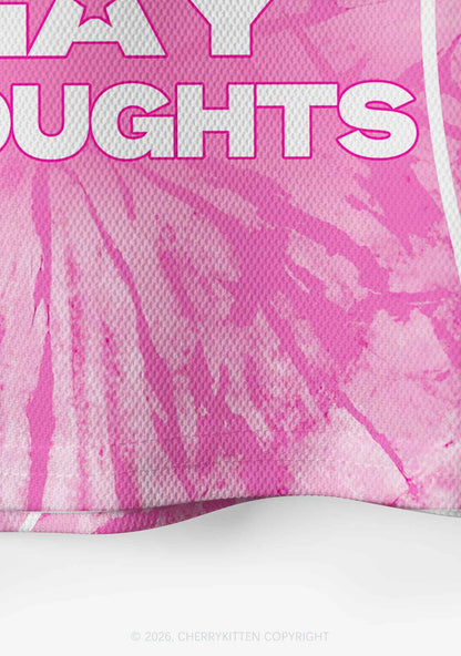 Pink Tie Dye Gay Thoughts Pride Y2K Crop Sport Jersey Shirts Cherrykitten