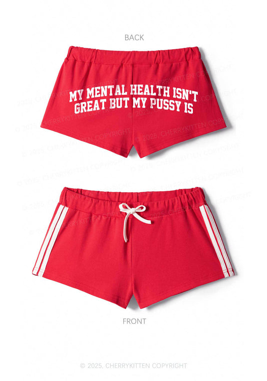 Great Mental Health Y2K Drawstring Mini Shorts Cherrykitten