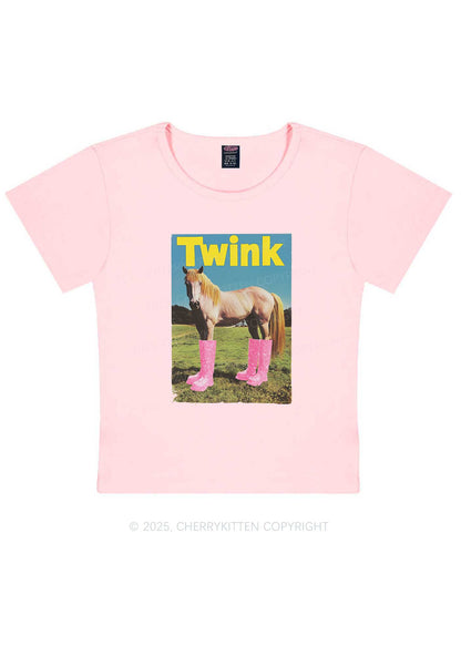 Twink Pony Pride Y2K Baby Tee Cherrykitten