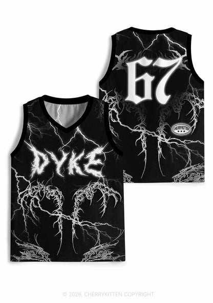 Black Gothic Dyke Pride Y2K Sport Jersey Tank Cherrykitten