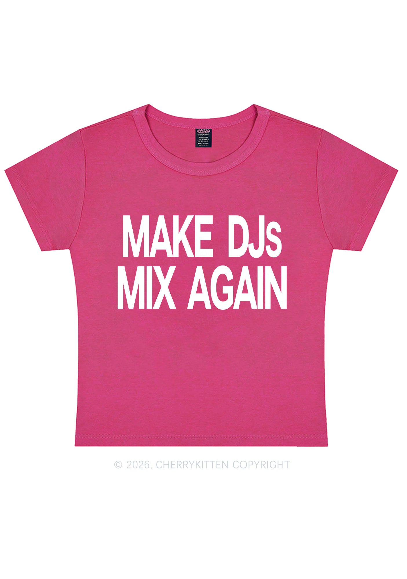 Make DJs Mix Again Y2K Baby Tee Cherrykitten