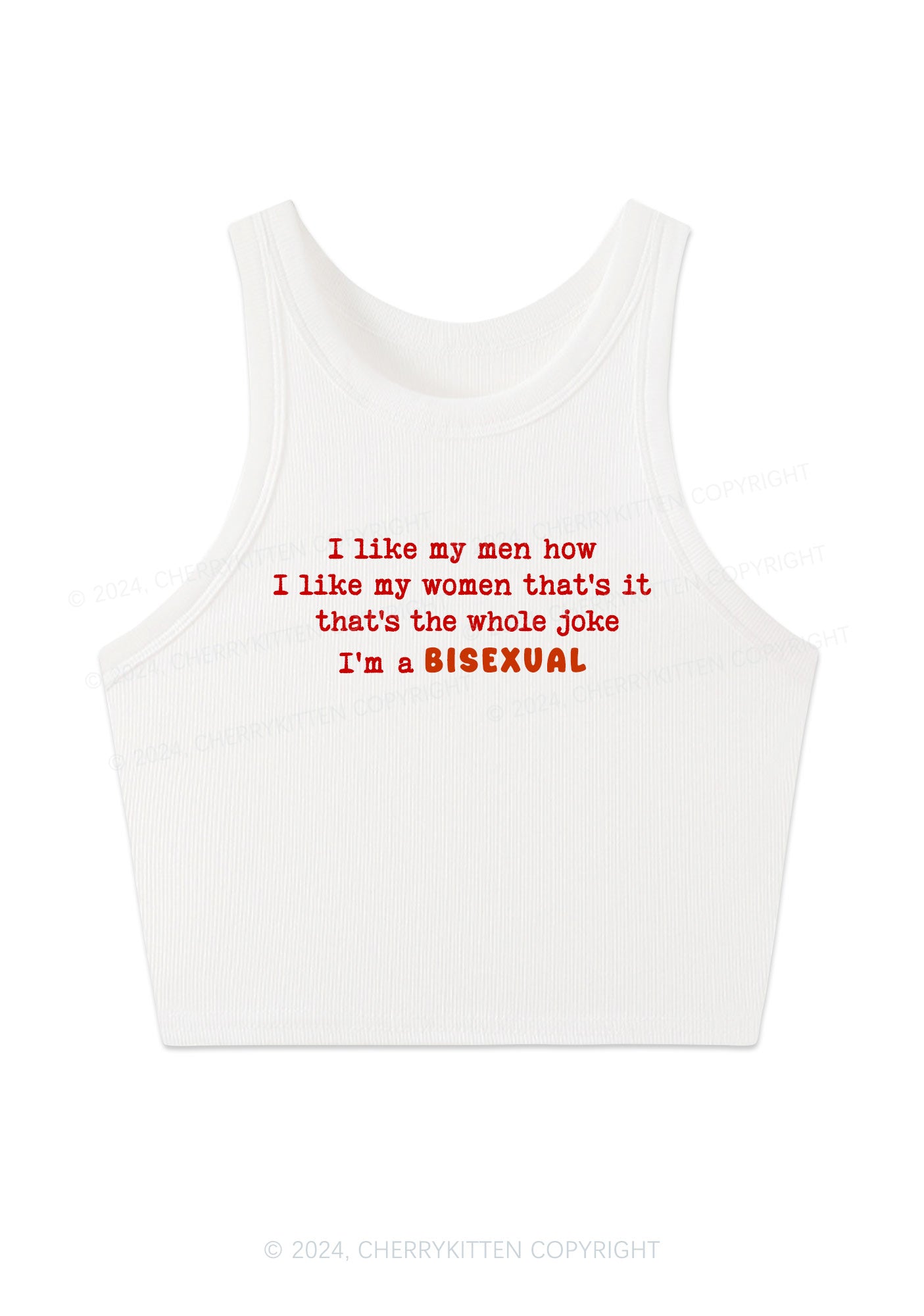 I'm A Bisexual Y2K Crop Tank Top Cherrykitten