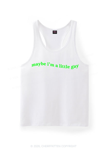 Maybe Im A Little Gay Pride Y2K Men Racerback Tank Top Cherrykitten