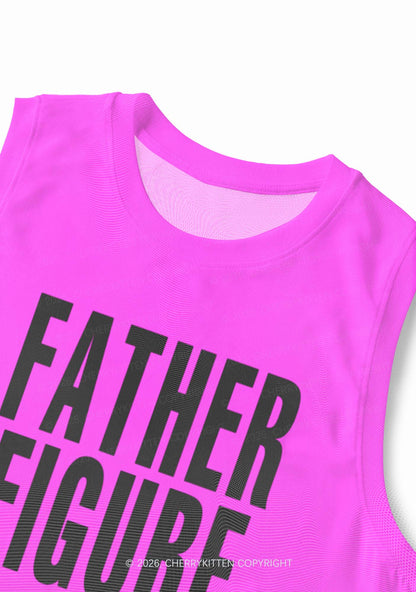 Hot Pink Father Figure Y2K Mesh Muscle Tank Cherrykitten