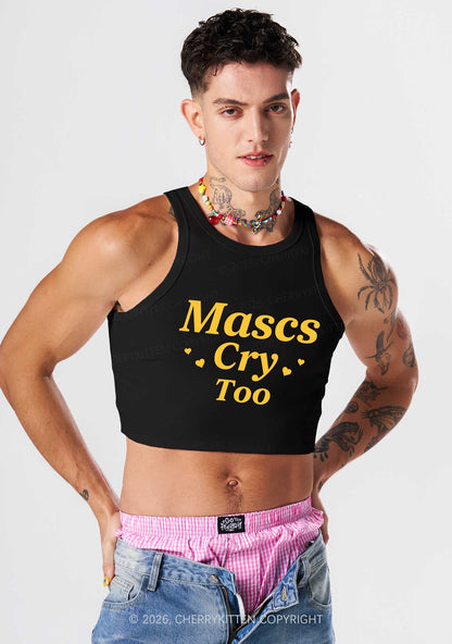 Mascs Cry Too Pride Y2K Crop Tank Top Cherrykitten