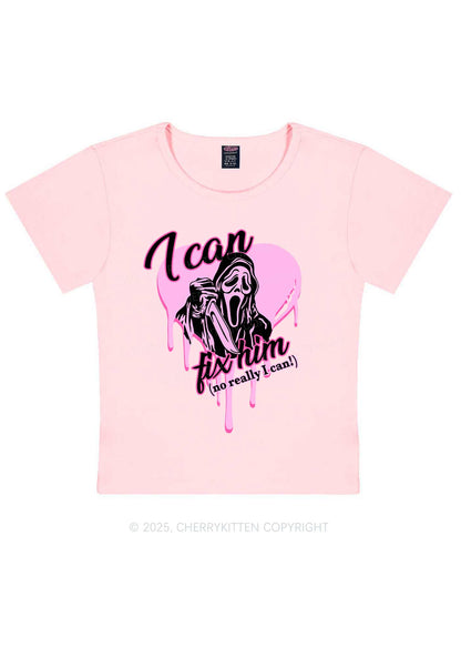 Halloween Ghost Fix Him Y2K Baby Tee Cherrykitten