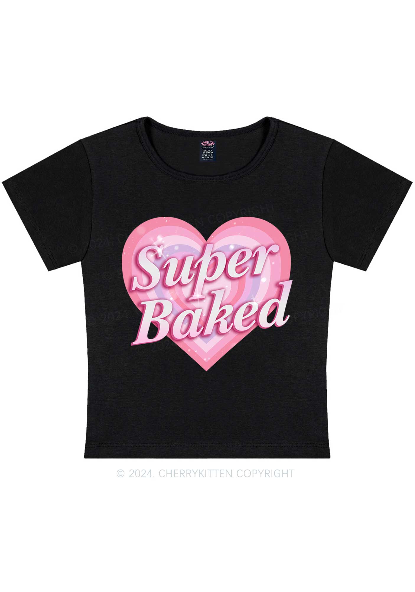 Super Baked Y2K Baby Tee Cherrykitten
