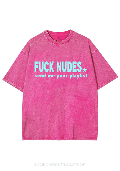 Fxxk Nxdes Y2K Shirts Washed Tee Cherrykitten