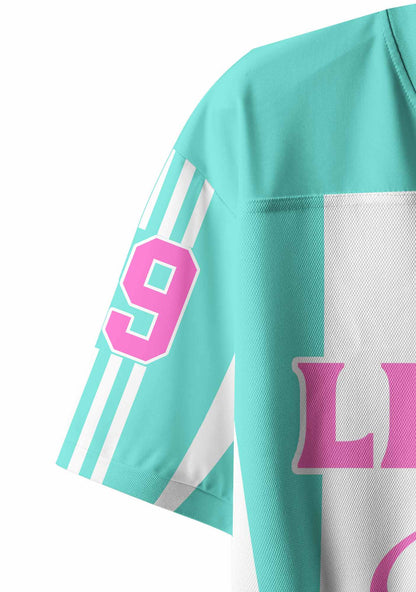 Mint Green Lesbian Princess Pride Y2K Crop Sport Jersey Shirts Cherrykitten