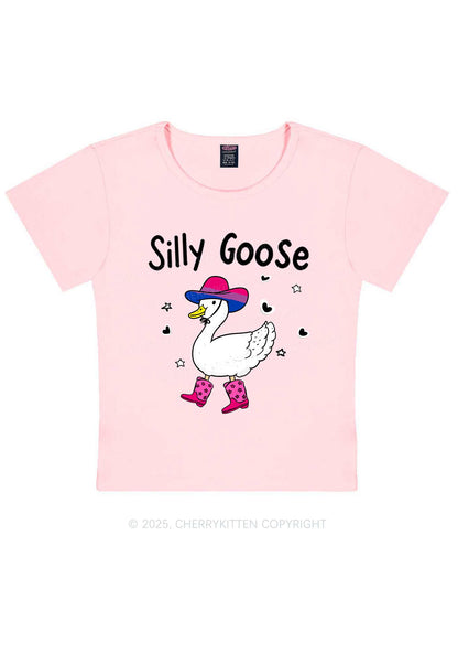 Silly Goose Bisexual Pride Y2K Baby Tee Cherrykitten