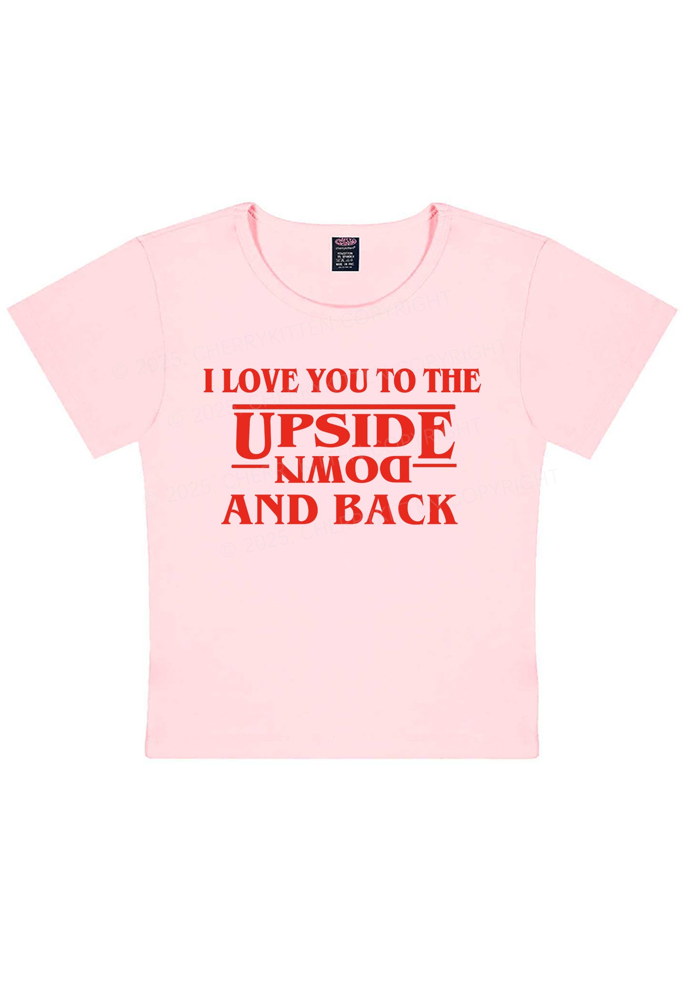 Love You Upside Down Y2K Baby Tee Cherrykitten