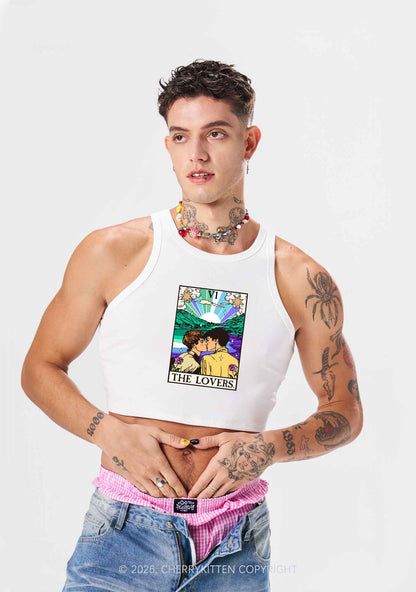 The Gay Lovers Pride Y2K Crop Tank Top Cherrykitten