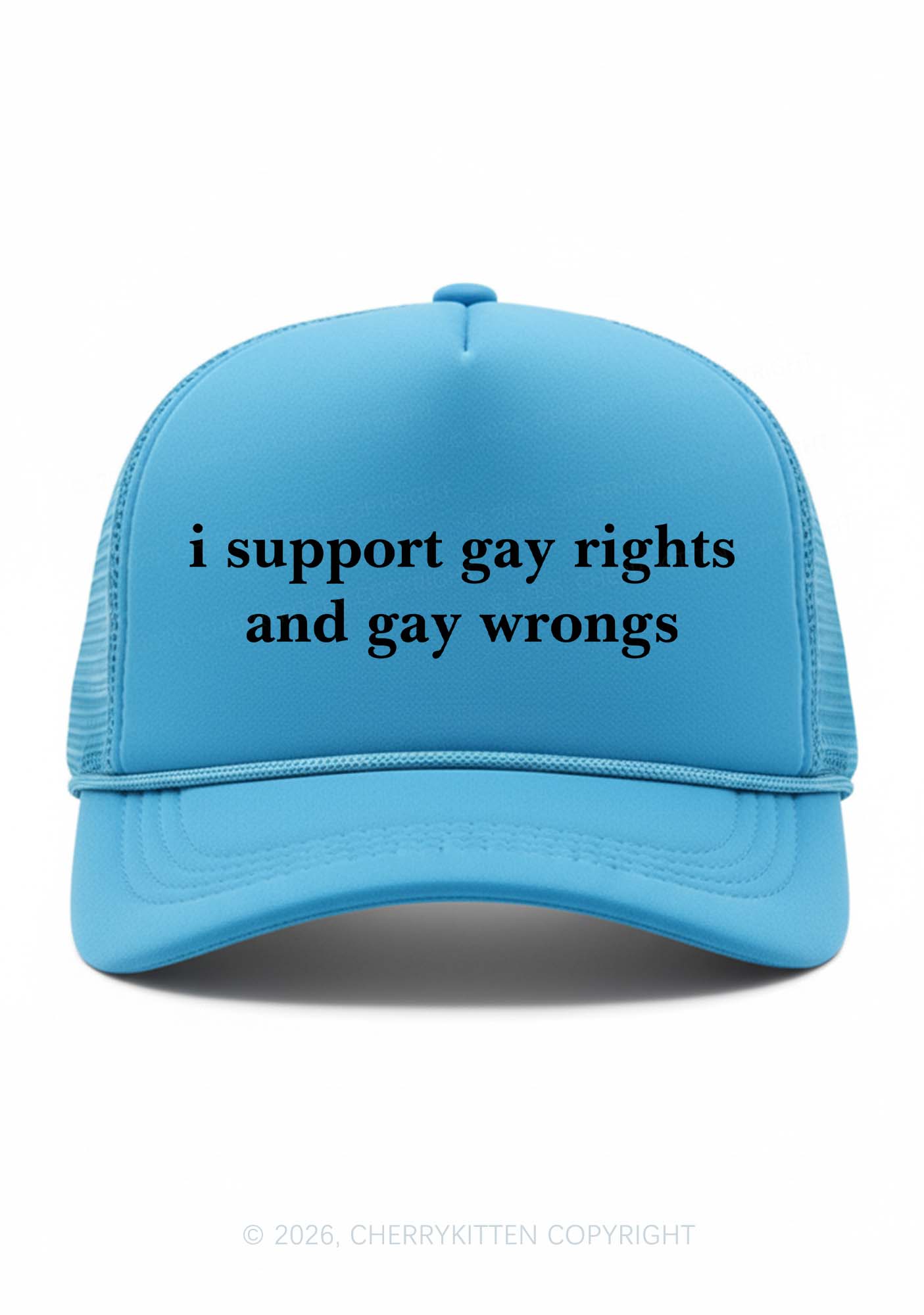 Support Gay Rights Pride Y2K Trucker Hat Cherrykitten