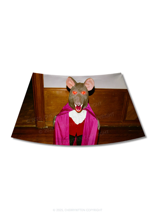 Caped Ratz Y2K Print Mini Skirt Cherrykitten