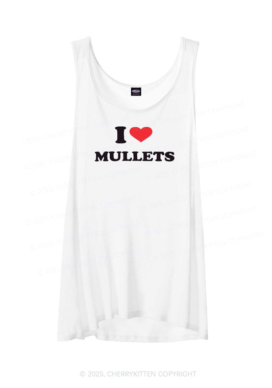 I Love Mullets Y2K Sheer Boyfriend Tank Cherrykitten