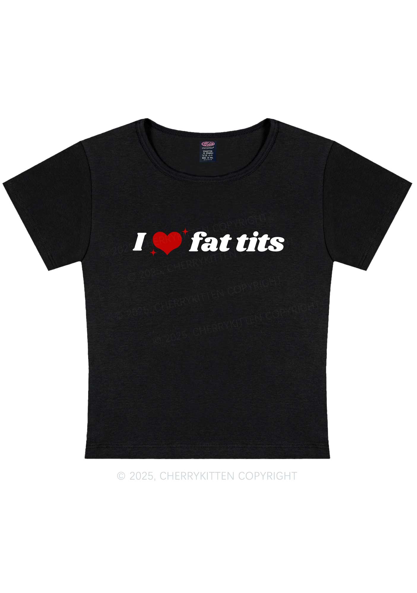 I Love Fat Txts Y2K Baby Tee Cherrykitten