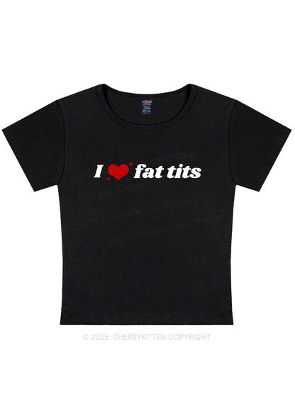 I Love Fat Txts Y2K Baby Tee Cherrykitten