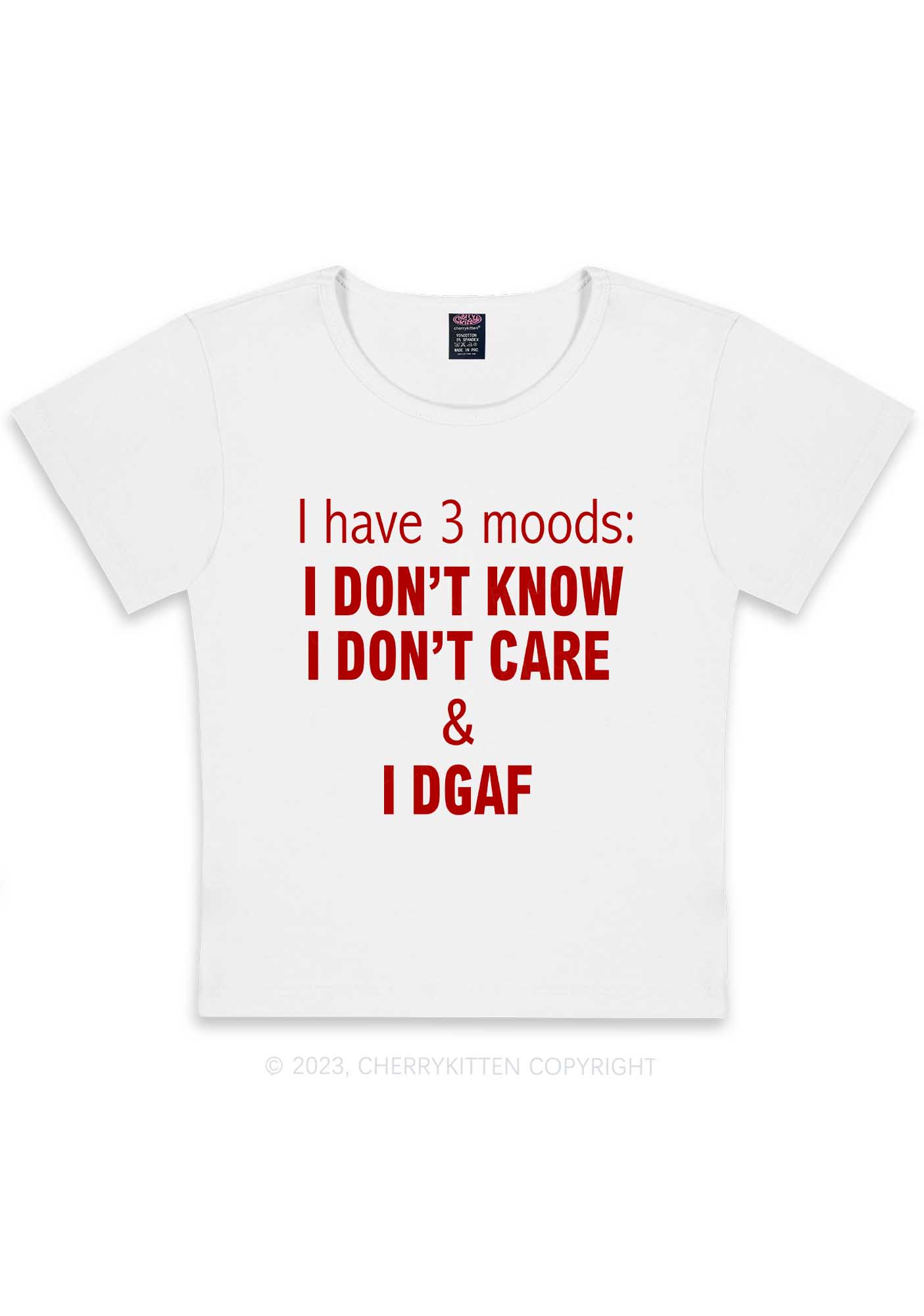Curvy I DGAF Y2K Baby Tee Cherrykitten