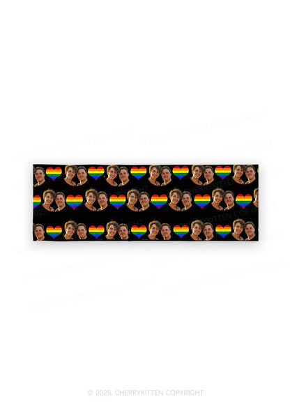 Custom Gay Couple Photo Valentine's Day Y2K Print Headband Cherrykitten