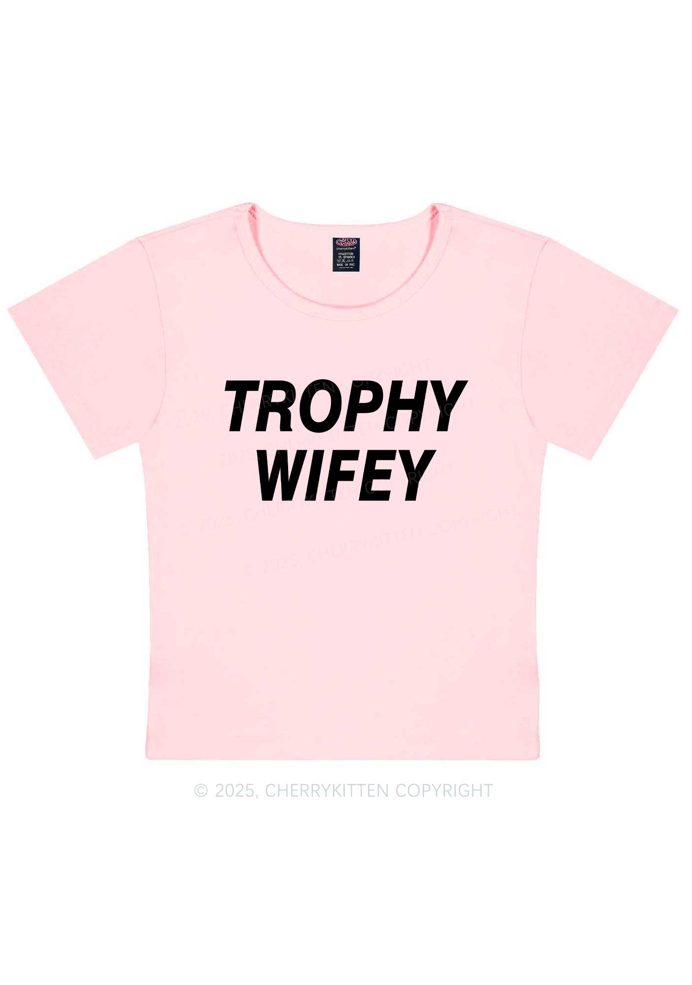 Trophy Wifey Y2K Baby Tee Cherrykitten