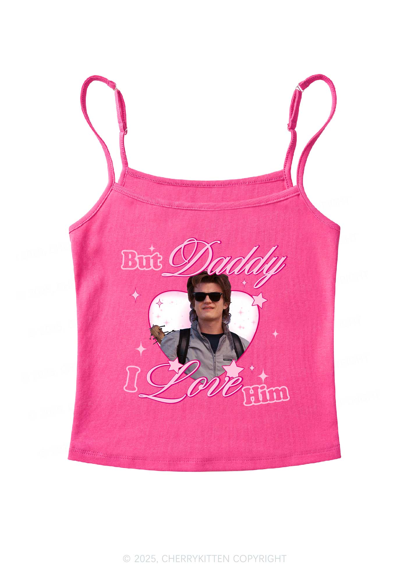 Daddy I Love Him Y2K Spaghetti Strap Cami Cherrykitten