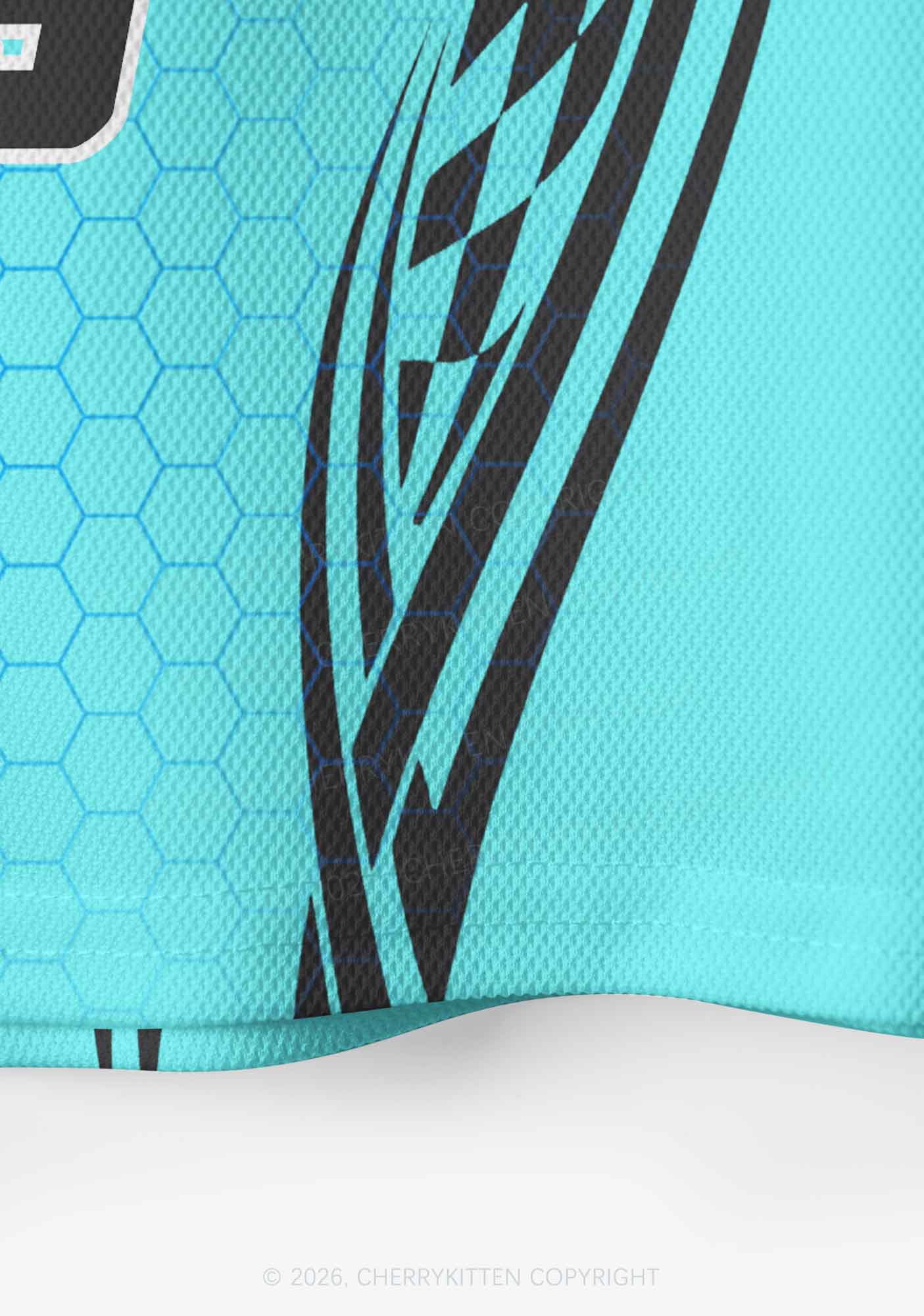 Blue Lesbian Prince Pride Y2K Crop Sport Jersey Shirts Cherrykitten