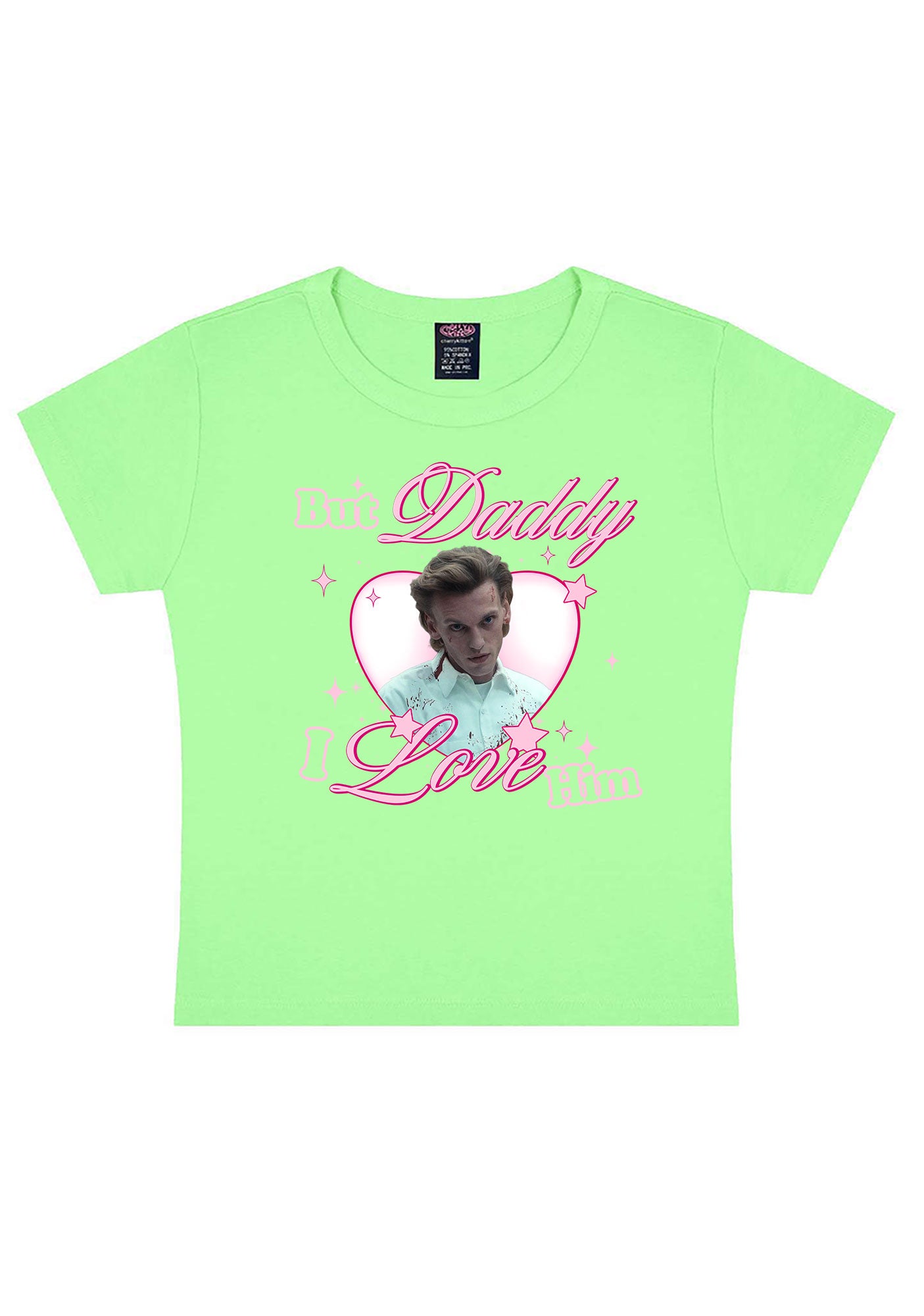 Daddy I Love Number One Y2K Baby Tee Cherrykitten
