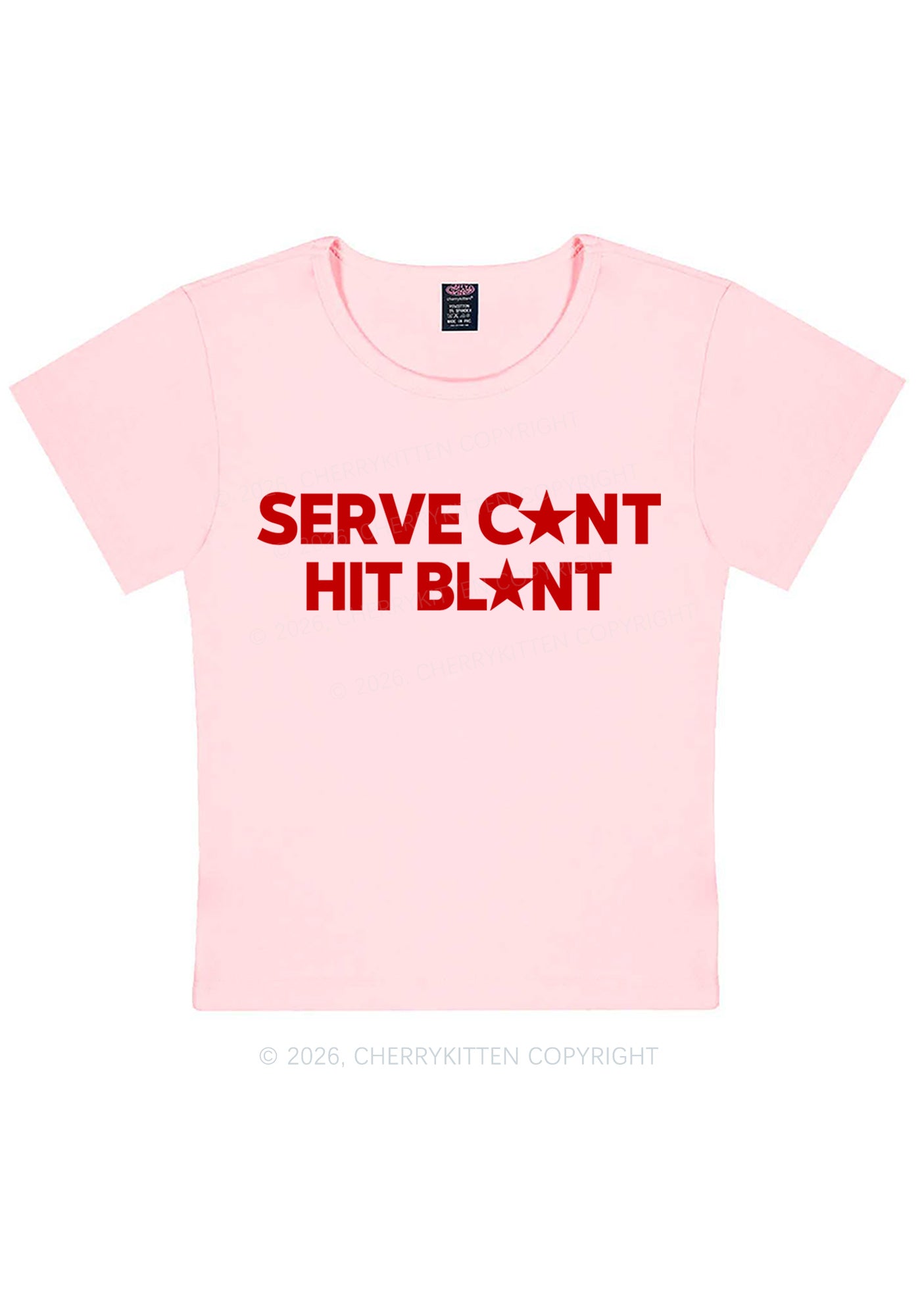 Serve Cxxt Hit Blunt Y2K Baby Tee Cherrykitten