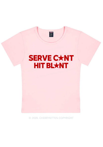 Serve Cxxt Hit Blunt Y2K Baby Tee Cherrykitten