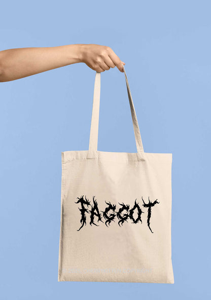 Punk Faggot Pride Y2K Canvas Tote Bag Cherrykitten