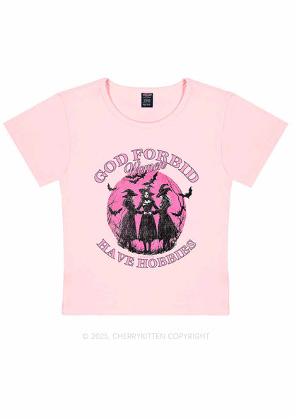 Halloween God Forbid Women Hobbies Y2K Baby Tee Cherrykitten