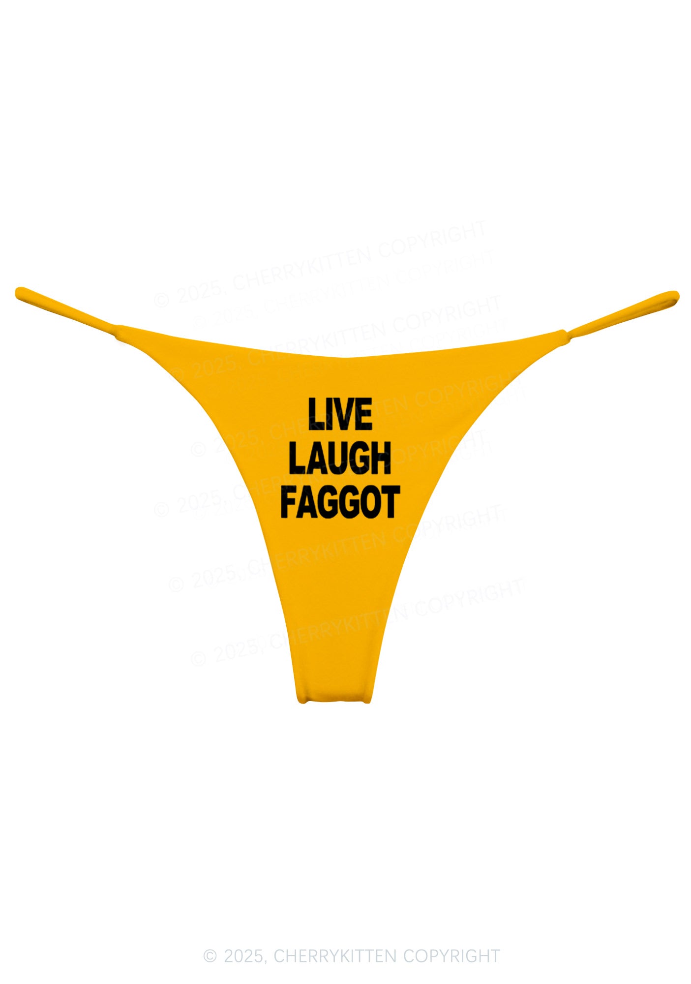 Live Laugh Faggot Pride Y2K Bikini String Thong Cherrykitten