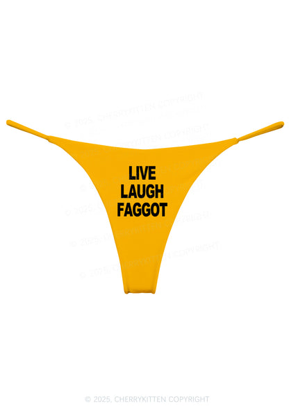 Live Laugh Faggot Pride Y2K Bikini String Thong Cherrykitten