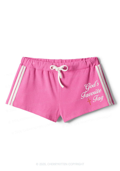 Gods Favorite Fag Pride Y2K Drawstring Mini Shorts Cherrykitten