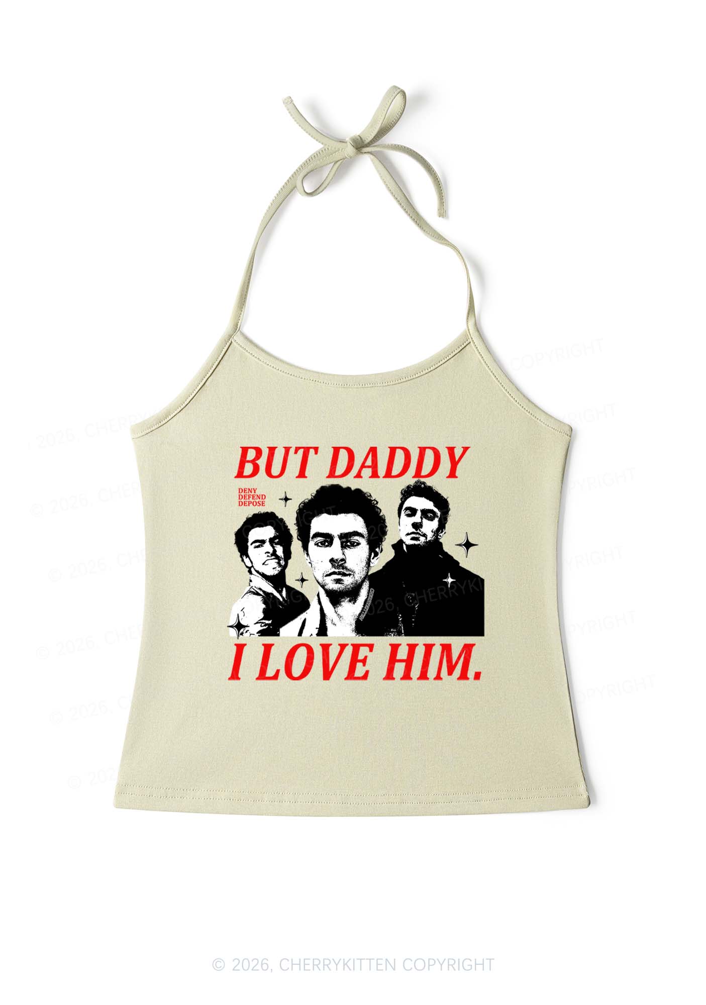 Daddy I Love Luigi Y2K Halter Neck Cami Cherrykitten