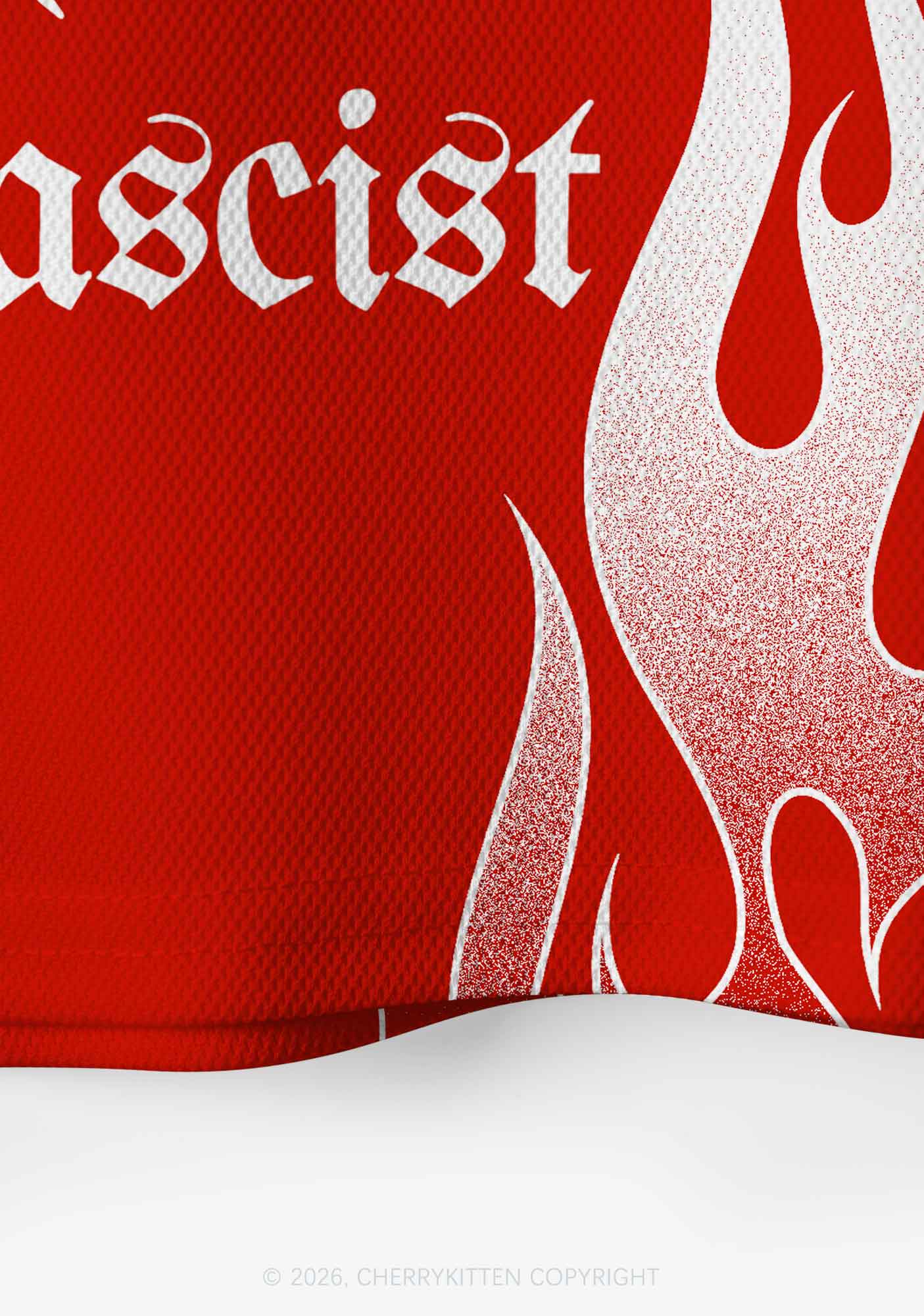 Better Faggot Than Fascist Skull Pride Y2K Crop Sport Jersey Shirts Cherrykitten