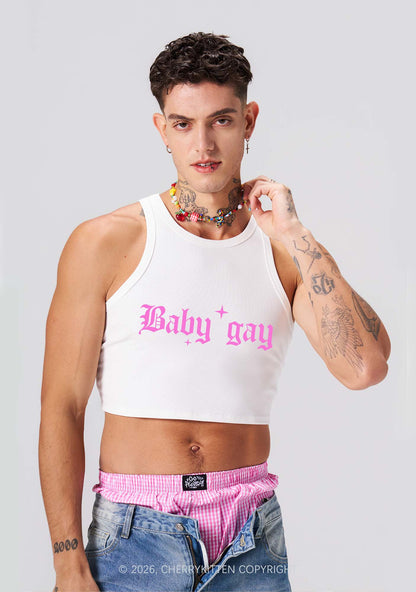 Baby Gay Pride Y2K Crop Tank Top Cherrykitten
