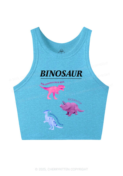 Binosaur Pride Y2K Crop Tank Top Cherrykitten