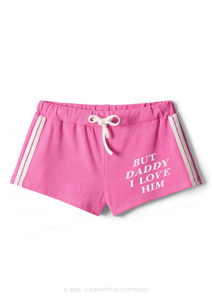 But Daddy I Love Him Pride Y2K Drawstring Mini Shorts Cherrykitten