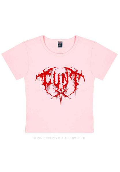 Halloween Punk Cxxt Y2K Baby Tee Cherrykitten
