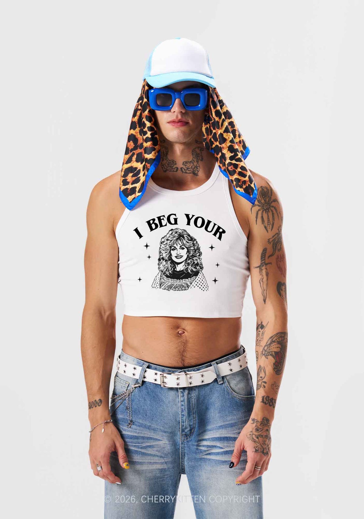 I Beg Your DP Y2K Crop Tank Top Cherrykitten