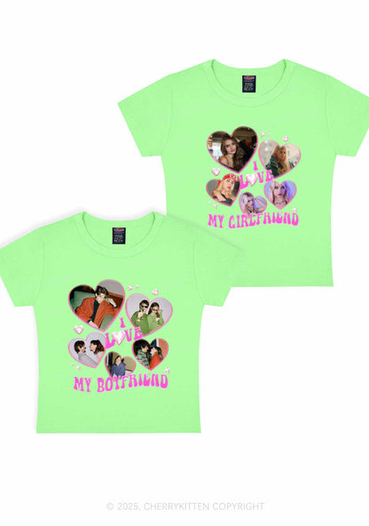 Custom My BF GF Photos Y2K Valentine's Day Baby Tee Cherrykitten