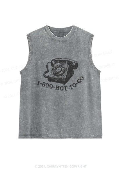 Hot To Go Y2K Washed Tank Cherrykitten