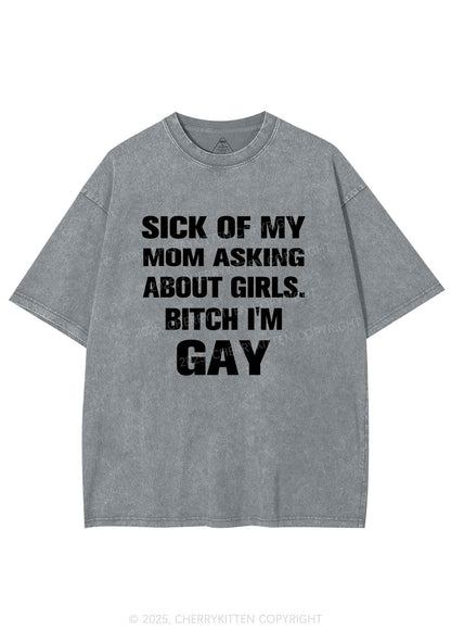 Bxxch Im Gay Pride Y2K Shirts Washed Tee Cherrykitten