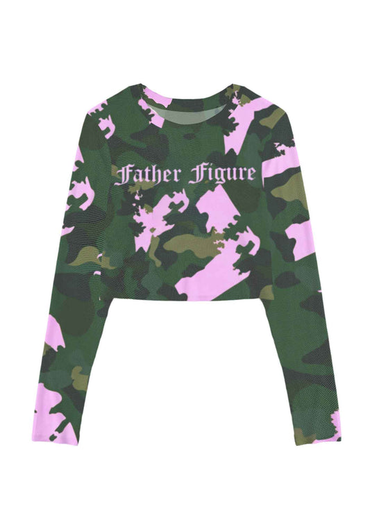 Father Figure Y2K Mesh Long Sleeve Crop Top Cherrykitten
