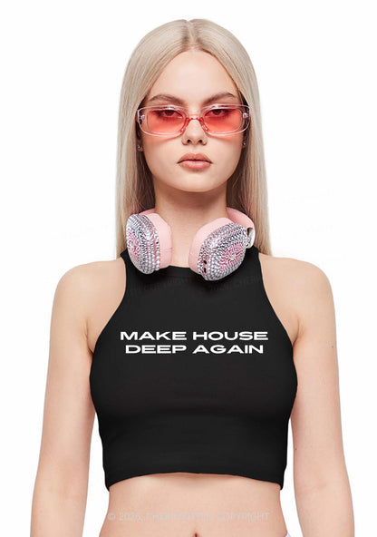 Make House Deep Again Y2K Crop Tank Top Cherrykitten