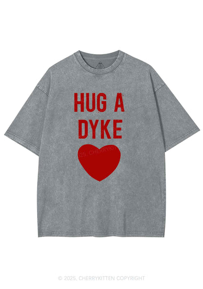 Hug A Dyke Y2K Shirts Washed Tee Cherrykitten