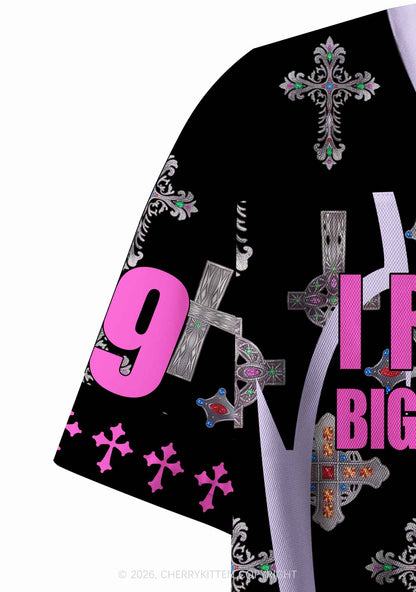 I Roll Blunts Cross Y2K Crop Sport Jersey Shirts Cherrykitten